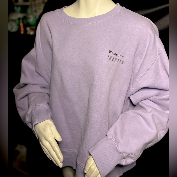 TNA Sweaters - TNA COZYAF Fleece Lavender Crewneck Sweatshirt